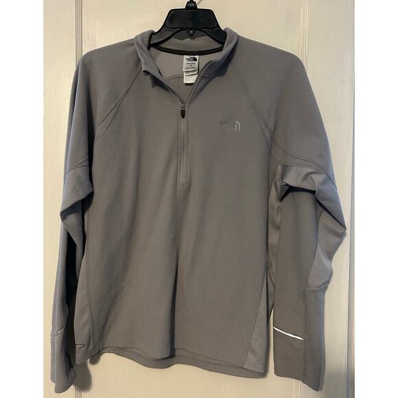 The North Face men’s gray vapor wick quarter zip fleece size Large - Picture 1 of 3